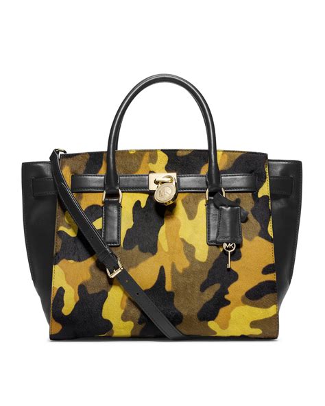 michael kors hamilton camo bag|michael kors hamilton studded bag.